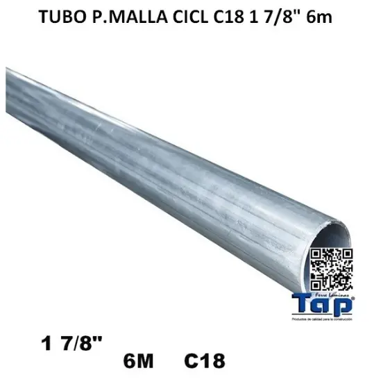 Imagen de TUBO P.MALLA CICL C18 1 7/8" 6m