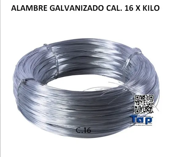 Imagen de ALAMBRE GALVANIZADO CAL. 16 X KILO