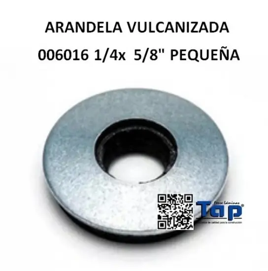 Imagen de ARANDELA VULCANIZADA 006016 1/4x  5/8" PEQUEÑA