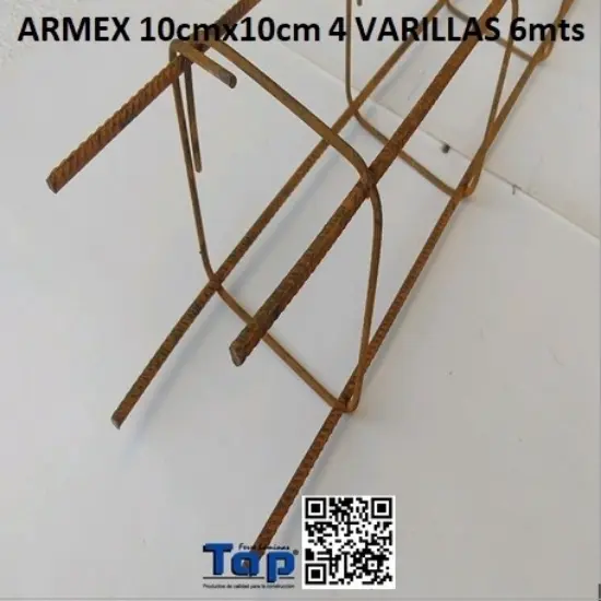 Imagen de ARMEX 10cmx10cm 4 VARILLAS 6mts