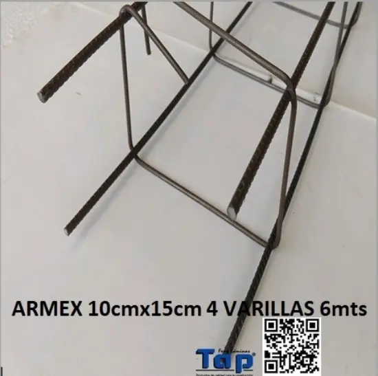 Imagen de ARMEX 10cmx15cm 4 VARILLAS 6mts
