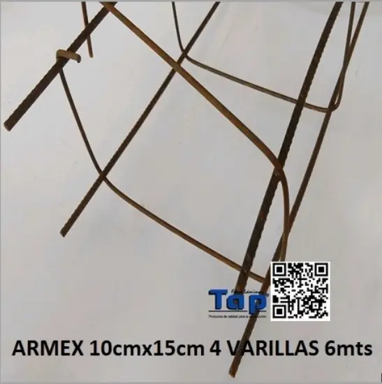 Imagen de ARMEX 10cmx20cm 4 VARILLAS 6mts