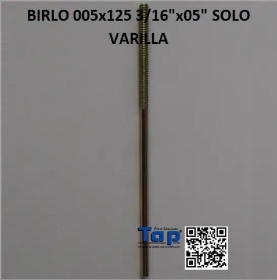 Imagen de BIRLO 005x125 3/16"x05" SOLO VARILLA