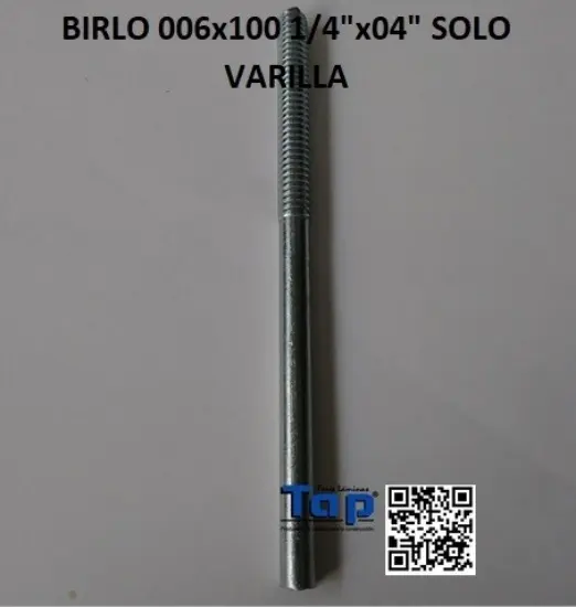 Imagen de BIRLO 006x100 1/4"x04" SOLO VARILLA