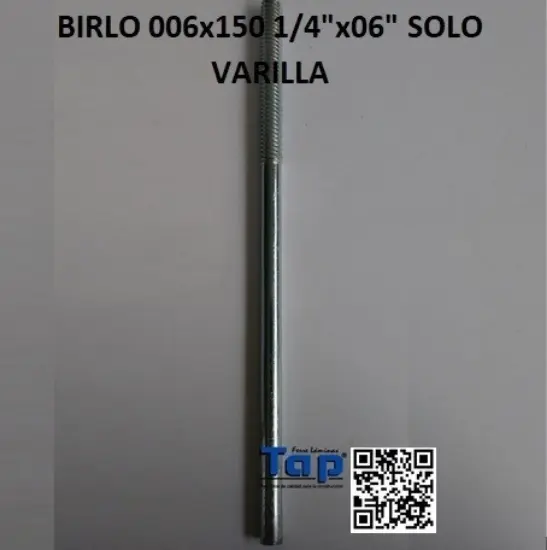 Imagen de BIRLO 006x150 1/4"x06" SOLO VARILLA