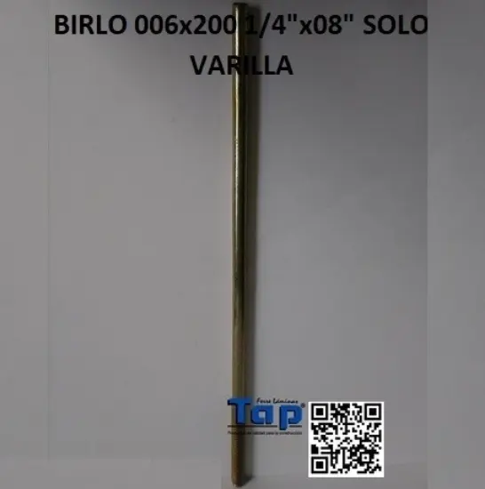 Imagen de BIRLO 006x200 1/4"x08" SOLO VARILLA