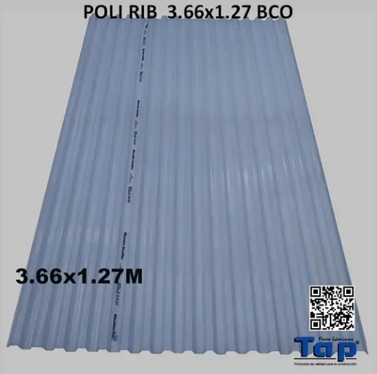 Imagen de POLI RIB  3.66x1.27 BCO