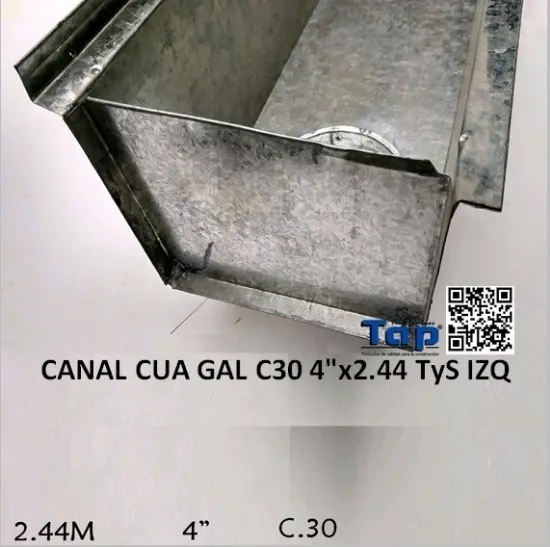 Imagen de CANAL CUA GAL C30 4"x2.44 TyS IZQ
