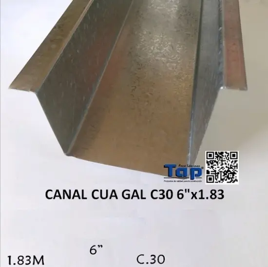 Imagen de CANAL CUA GAL C30 6"x1.83