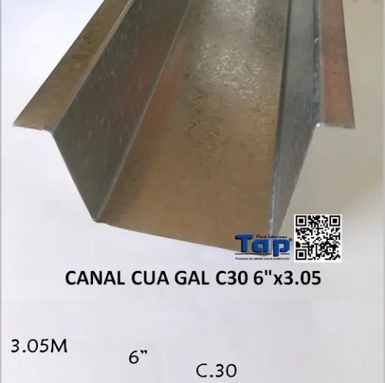 Imagen de CANAL CUA GAL C30 6"x3.05