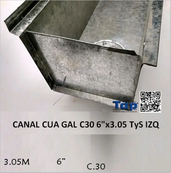 Imagen de CANAL CUA GAL C30 6"x3.05 TyS IZQ