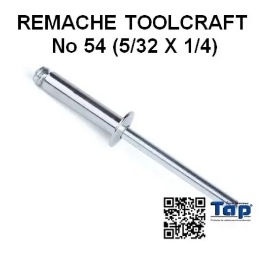 Imagen de REMACHE TOOLCRAFT No 54 (5/32 X 1/4)