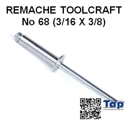 Imagen de REMACHE TOOLCRAFT No 68 (3/16 X 3/8)