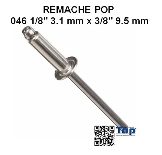 Imagen de REMACHE POP 046 1/8" 3.1 mm x 3/8" 9.5 mm