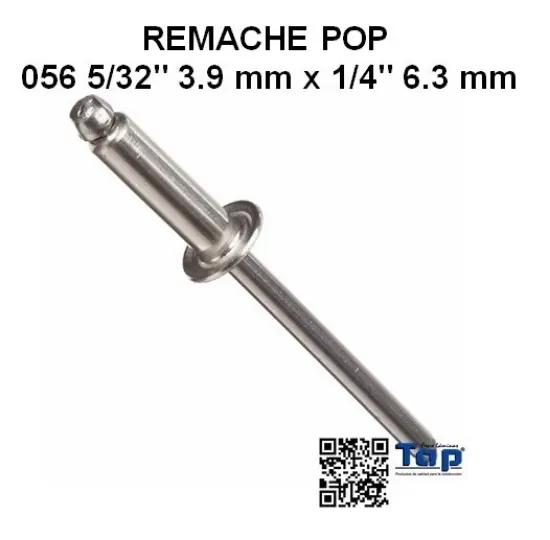 Imagen de REMACHE POP 056 5/32" 3.9 mm x 1/4" 6.3 mm