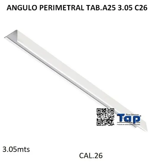 Imagen de ANGULO PERIMETRAL TAB.A25 3.05 C26