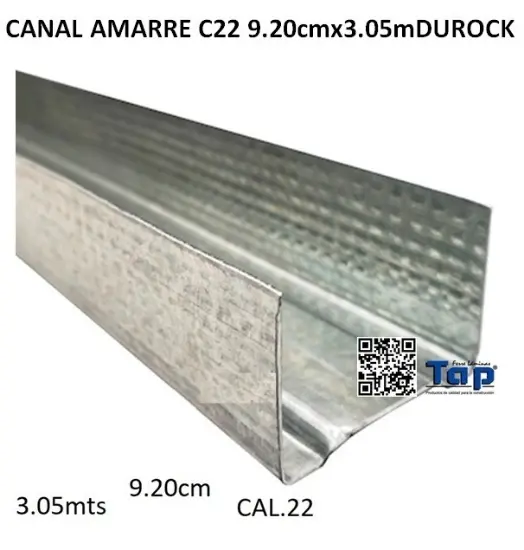 Imagen de CANAL AMARRE C22 9.20cmx3.05mDUROCK