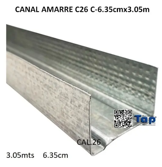 Imagen de CANAL AMARRE C26 C-6.35cmx3.05m