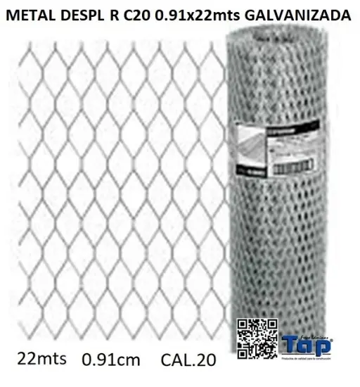 Imagen de METAL DESPL R C20 0.91x22mts GALVANIZADA