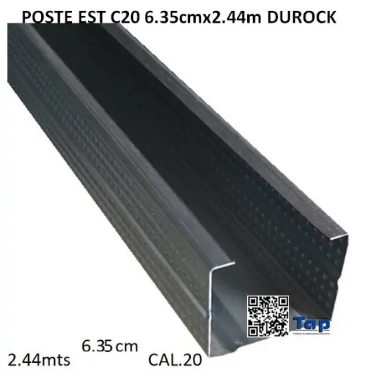 Imagen de POSTE EST C20 6.35cmx2.44m DUROCK