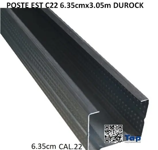 Imagen de POSTE EST C22 6.35cmx3.05m DUROCK