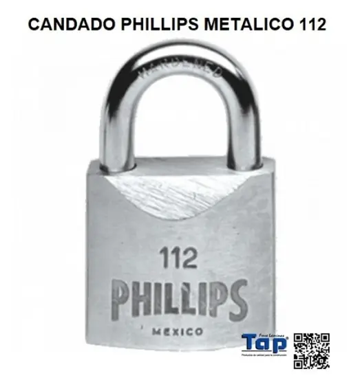 Imagen de CANDADO PHILLIPS METALICO 112