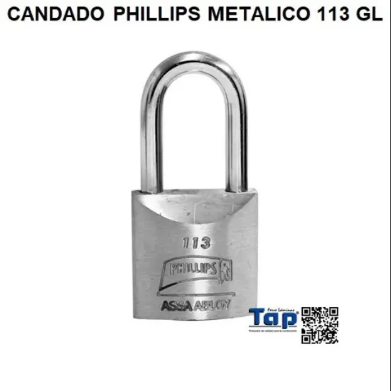 Imagen de CANDADO PHILLIPS METALICO 113 GL