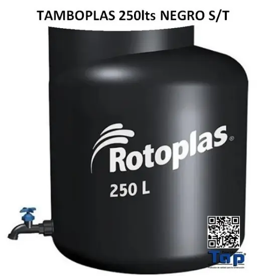 Imagen de TAMBOPLAS 250lts NEGRO S/T