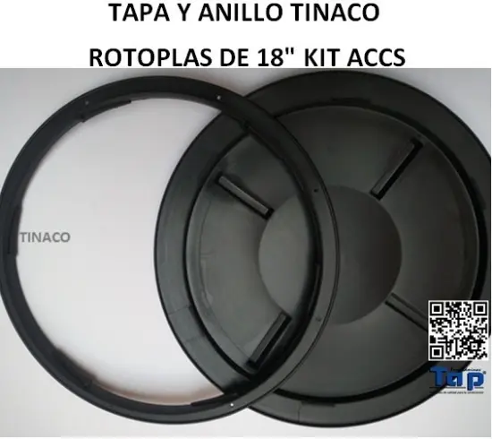 Imagen de TAPA Y ANILLO TINACO ROTOPLAS DE 18" KIT ACCS