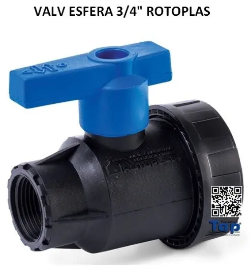 Imagen de VALV ESFERA 3/4" ROTOPLAS