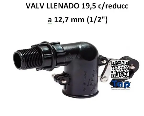 Imagen de VALV LLENADO 19,5 c/reducc a 12,7 mm (1/2")