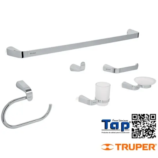 Imagen de ACC BAÑO CROMO FOSET JGO 6 PZA A