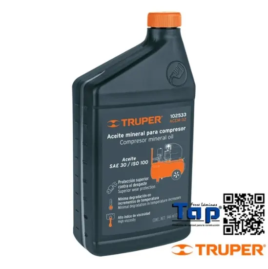 Imagen de ACEITE MINERAL P COMPRESOR 946ML (32OZ) TRUPER