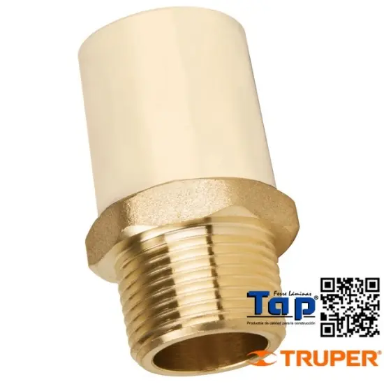 Imagen de ADAPTADOR MACHO CPVC 019 3/4" C INSERTO METALICO FOSET