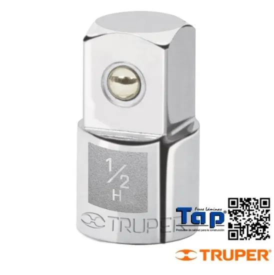 Imagen de ADAPTADOR P MATRACA DE CUA. 013 1/2" A CUA. 019 3/4" TRUPER