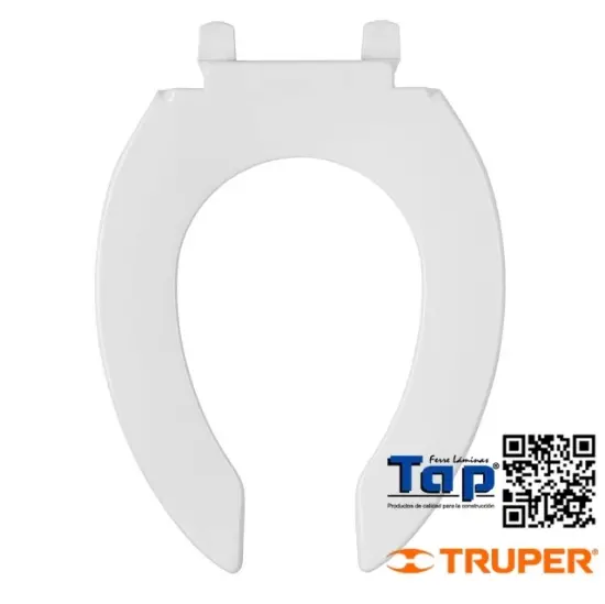 Imagen de ASIENTO ALARGADO SIN TAPA P TAZA FLUXOMETRO BLANCO,FOSET