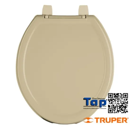 Imagen de ASIENTO LIGERO C TAPA P WC BEIGE FOSET BASIC
