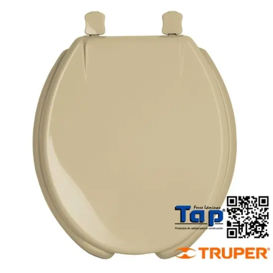 Imagen de ASIENTO REDONDO P WC ABIERTO BEIGE FOSET