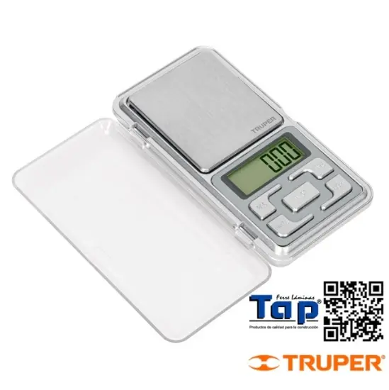 Imagen de BASCULA ELECTRONICA CAPACIDAD 500 G DE BOLSILLO TRUPER
