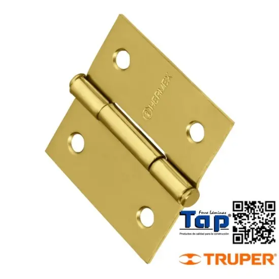 Imagen de BISAGRA CUA 050 2" ACERO LATONADO PLANA HERMEX