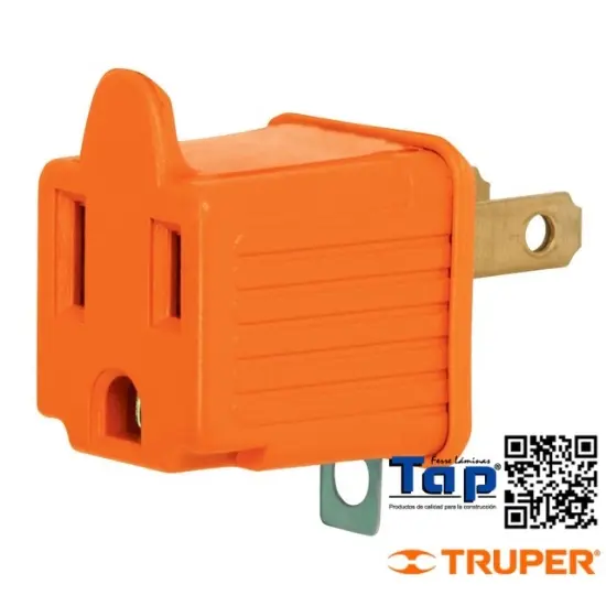 Imagen de ADAPTADORES 3 A 2 NARANJAS VOLTECK BOL 2