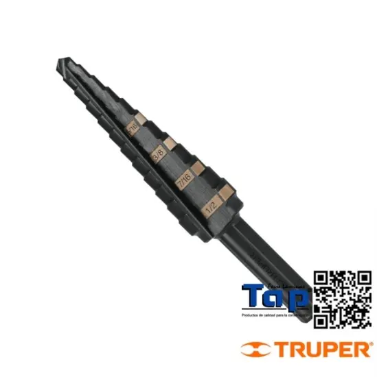 Imagen de BROCA ESC OXIDO NEGRO 13 ESCALONES 003 1/8" A 013 1/2"
