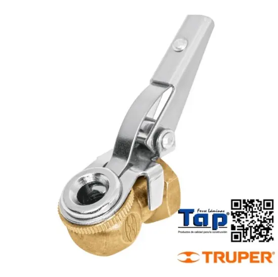 Imagen de CABEZA INFLADORA LLANTAS C CLIP HEMBRA  CUERDA 006 1/4" NPT