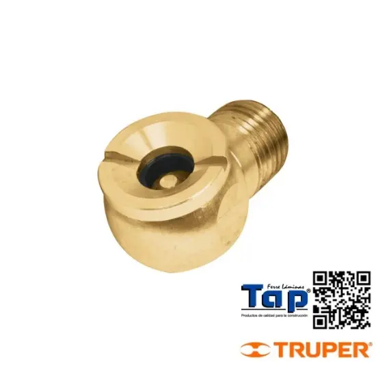 Imagen de CABEZA INFLADORA LLANTAS MACHO  CUERDA 006 1/4" NPT TRUPER