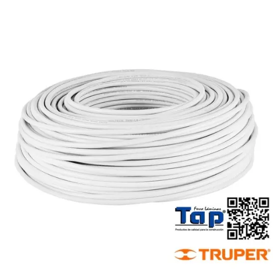 Imagen de CABLE THHW-LS 10 AWG BLANCO VOLTECK ROLLO 100M