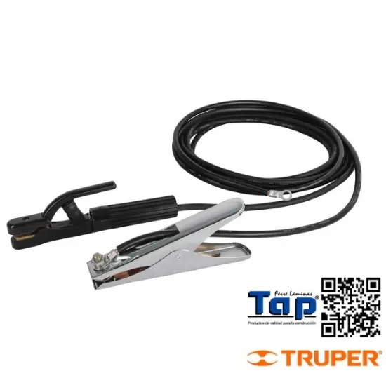 Imagen de CABLES C PINZAS TIERRA P SOLDAR PRETUL JGO 2