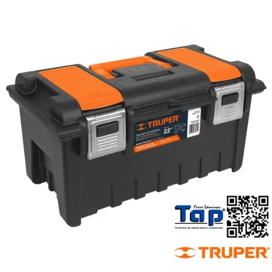 Imagen de CAJA P HERRAMIENTA 550 22" C COMPARTIMENTOS Y BROCHES MET