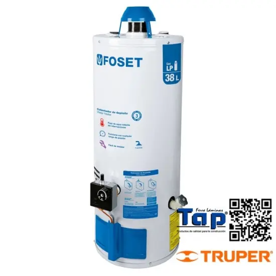 Imagen de CALENTADOR DEPOSITO 38 L 1 SERVICIO GAS L.P. FOSET