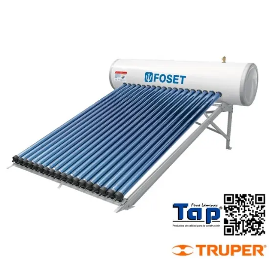 Imagen de CALENTADOR SOLAR AGUA HEAT PIPE 18 TUBOS 200L 5 PERSONAS