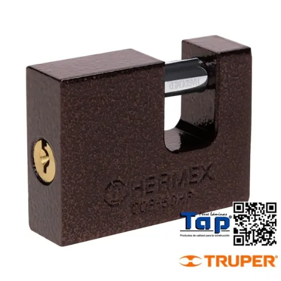 Imagen de CANDADO ANTIPALANCA 50 MM CUERPO HIERRO HERMEX
